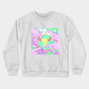 Dope pointing to a bull year drawing Crewneck Sweatshirt